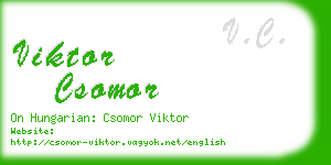 viktor csomor business card